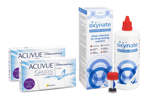 Acuvue Oasys (12 čoček) + Oxynate Peroxide 380 ml s pouzdrem