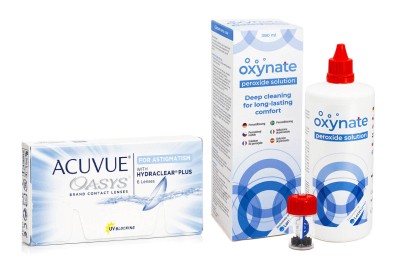 Image of Acuvue Oasys for Astigmatism (6 Linsen) + Oxynate Peroxide 380 ml mit Behälter