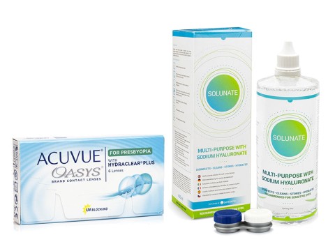 Acuvue Oasys for Presbyopia (6 čoček) + Solunate Multi-Purpose 400 ml s pouzdrem