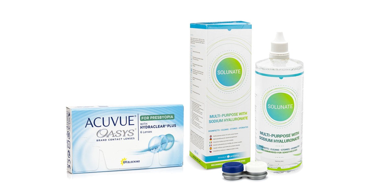 Acuvue Oasys for Presbyopia (6 Linsen) + Solunate Multi-Purpose 400 ml mit Behälter