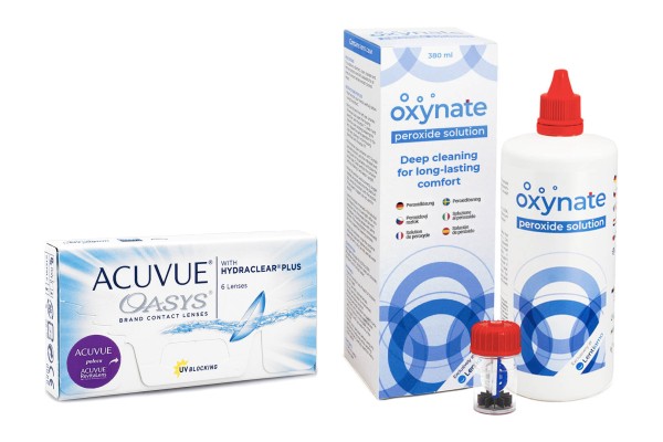 Acuvue Oasys (6 čoček) + Oxynate Peroxide 380 ml s pouzdrem