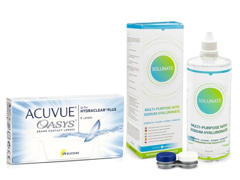 Acuvue Oasys (6 čoček) + Solunate Multi-Purpose 400 ml s pouzdrem