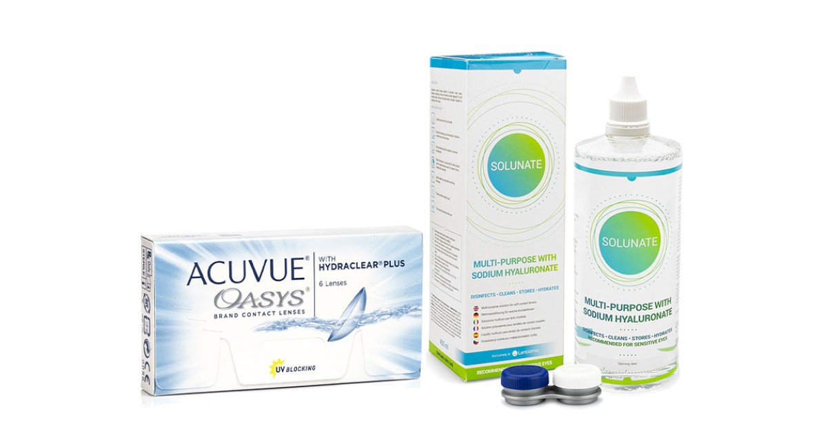 Image of Acuvue Oasys (6 Linsen) + Solunate Multi-Purpose 400 ml mit Behälter