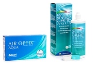 Air Optix Aqua (6 lentile) + SOLOCARE AQUA 360 ml cu suport