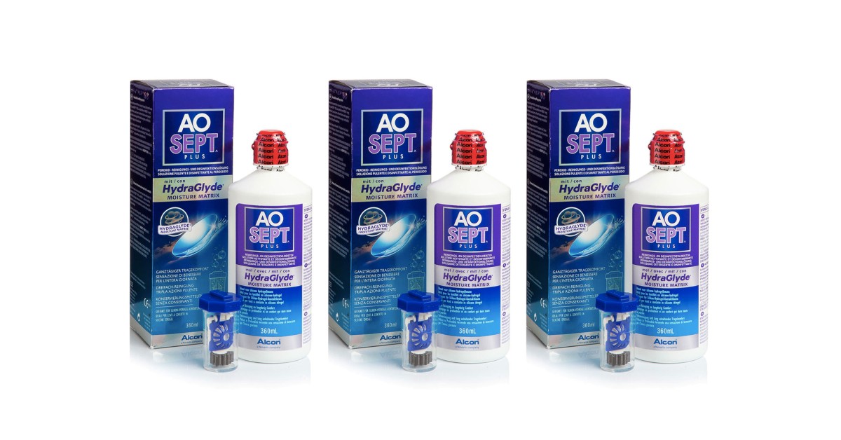 Image of AOSEPT PLUS mit Hydraglyde 3 x 360 ml mit Behälter