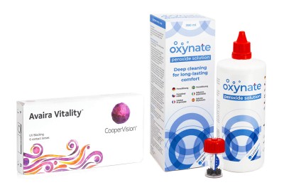 CooperVision Avaira Vitality (6 čoček) + Oxynate Peroxide 380 ml s pouzdrem