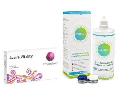 Image of Avaira Vitality (6 Linsen) + Solunate Multi-Purpose 400 ml mit Behälter