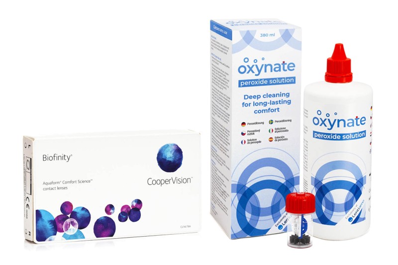 aanpassen Geneeskunde Binnenwaarts Biofinity (3 lenzen) + Oxynate Peroxide 380 ml met lenzendoosje | Lentiamo
