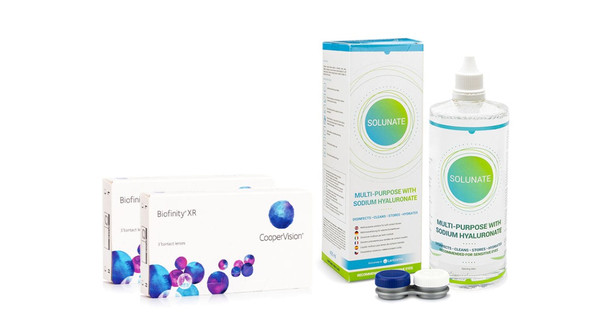 Image of Biofinity XR (6 Linsen) + Solunate Multi-Purpose 400 ml mit Behälter