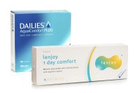 DAILIES AquaComfort Plus (90 Linsen) + Lenjoy 1 Day Comfort 10 Linsen kostenlos