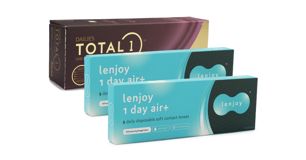 DAILIES Total 1 (30 linser) + Lenjoy 1 Day Air+ (10 linser)