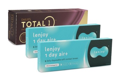 DAILIES Total 1 (30 Linsen) + Lenjoy 1 Day Air+ (10 Linsen)