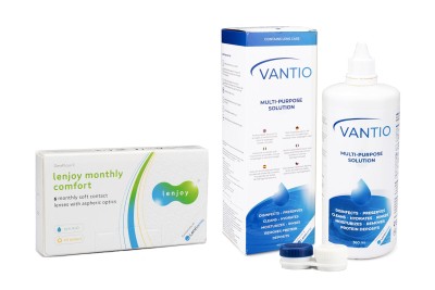 Supervision Lenjoy Monthly Comfort (6 čoček) + Vantio Multi-Purpose 360 ml s pouzdrem