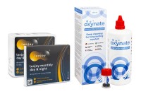 Lenjoy Monthly Day & Night (9 Linsen) + Oxynate Peroxide 380 ml mit Behälter