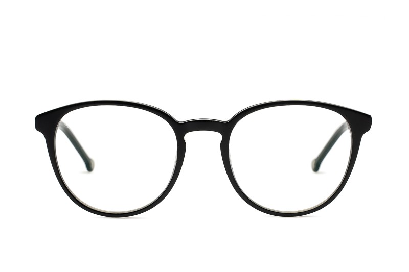 Lentiamo Sandro Deep Black - blaufilter Brillen [Computerbrillen], rund, unisex, schwarz