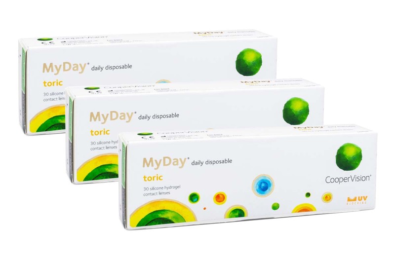 MyDay daily disposable Toric CooperVision (90 šošoviek) - jednodenné kontaktné šošovky, tórické športové, Stenfilcon A