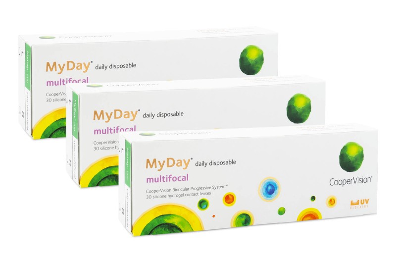 MyDay daily disposable Multifocal CooperVision (90 šošoviek) - jednodenné kontaktné šošovky, silikón-hydrogélové multifokálne športové, Stenfilcon A