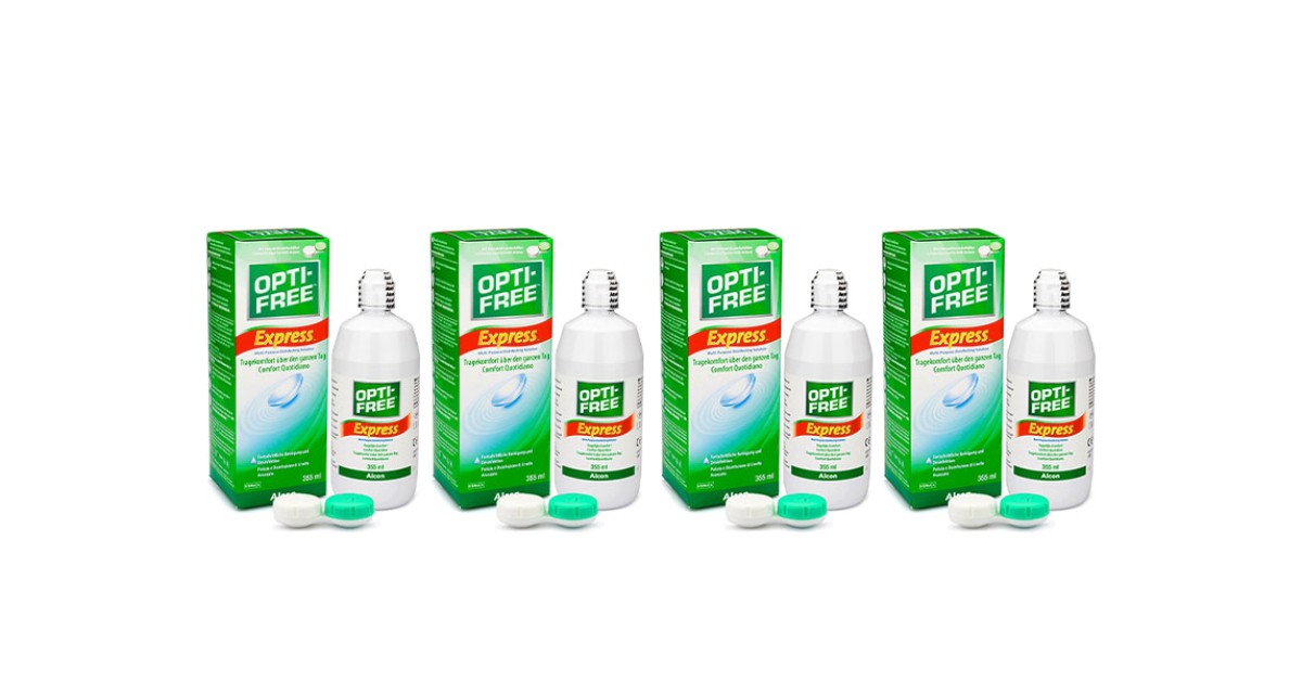 OPTI-FREE Express 4 x 355 ml mit Behälter