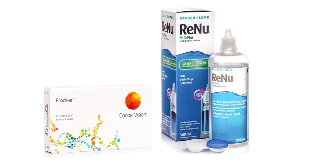 Proclear Compatibles Sphere CooperVision (6 linser) + ReNu MultiPlus 360 ml med linsetui