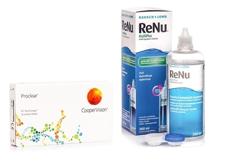 Proclear Compatibles Sphere (6 čoček) + ReNu MultiPlus 360 ml s pouzdrem