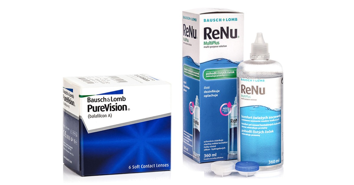 PureVision (6 Linsen) + ReNu MultiPlus 360 ml Sparset