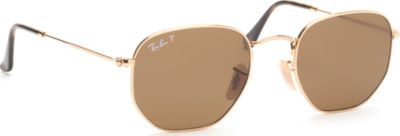 Ray-Ban Hexagonal Flat Lenses RB3548N 001/57 Polarized - M (51)