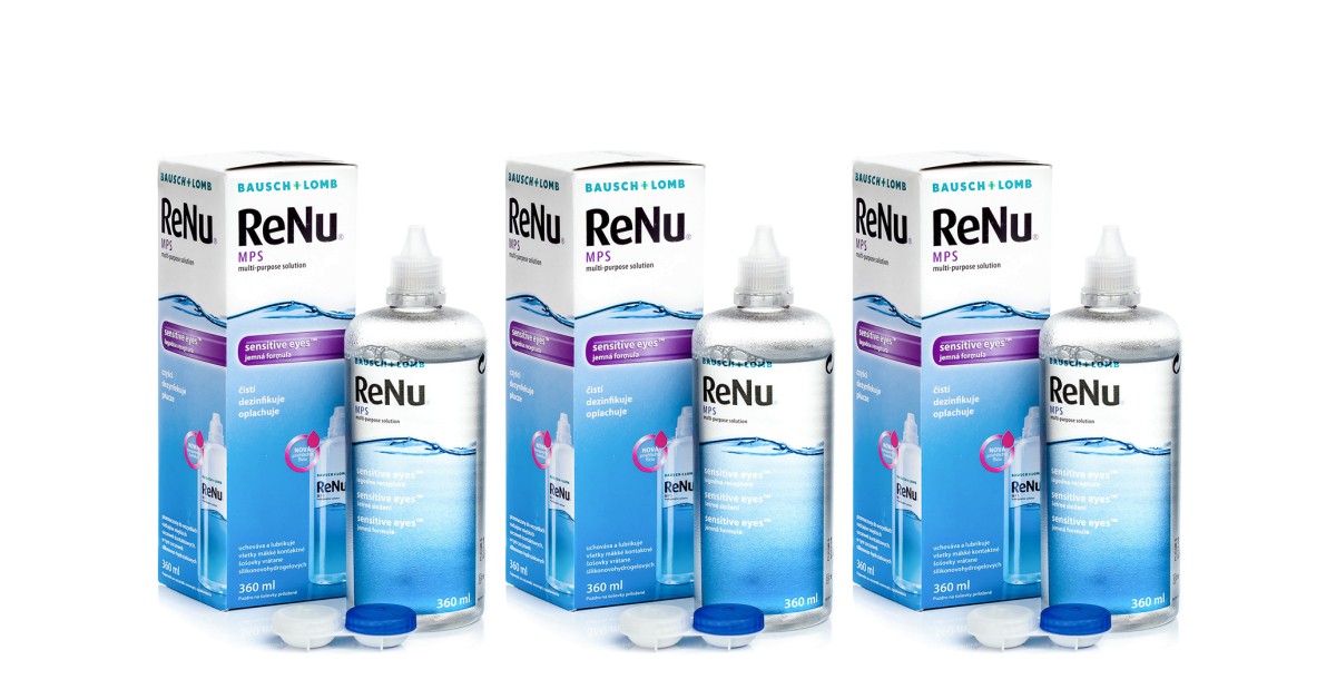 ReNu MPS Sensitive Eyes 3 x 360 ml with cases