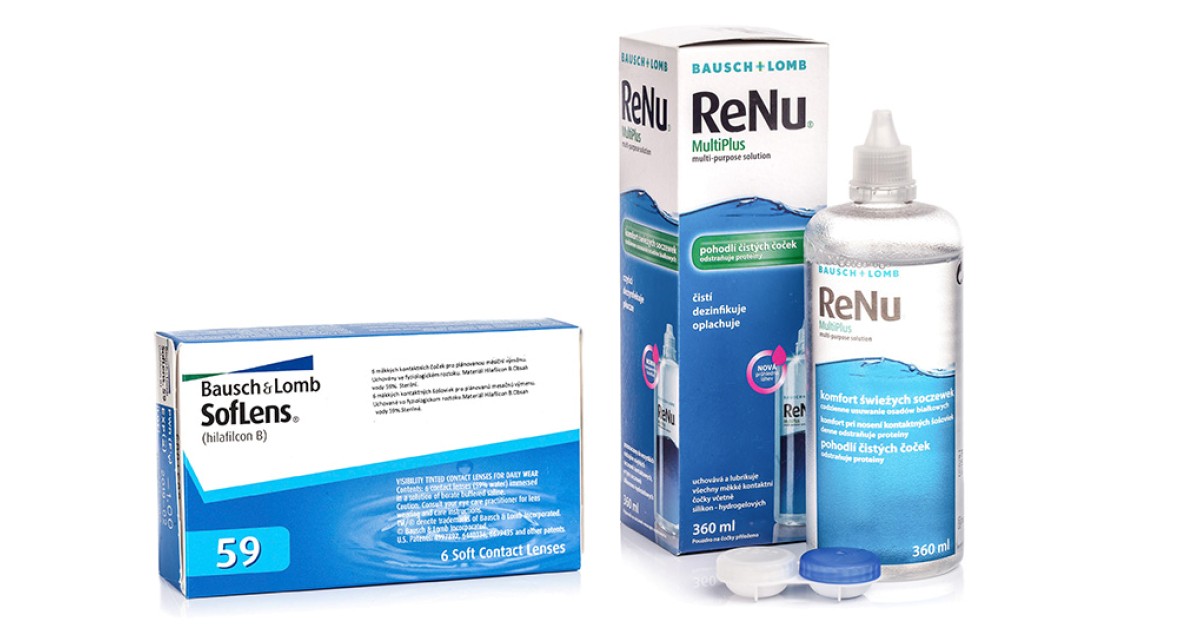 SofLens 59 (6 Linsen) + ReNu MultiPlus 360 ml Sparset