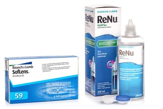 SofLens 59 (6 čoček) + ReNu MultiPlus 360 ml s pouzdrem