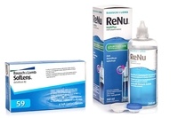 SofLens 59 (6 Linsen) + ReNu MultiPlus 360 ml Sparset